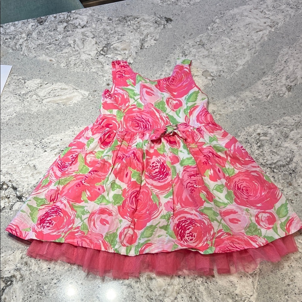 GAP Floral Dress with Pink and Green Accents Size 3T